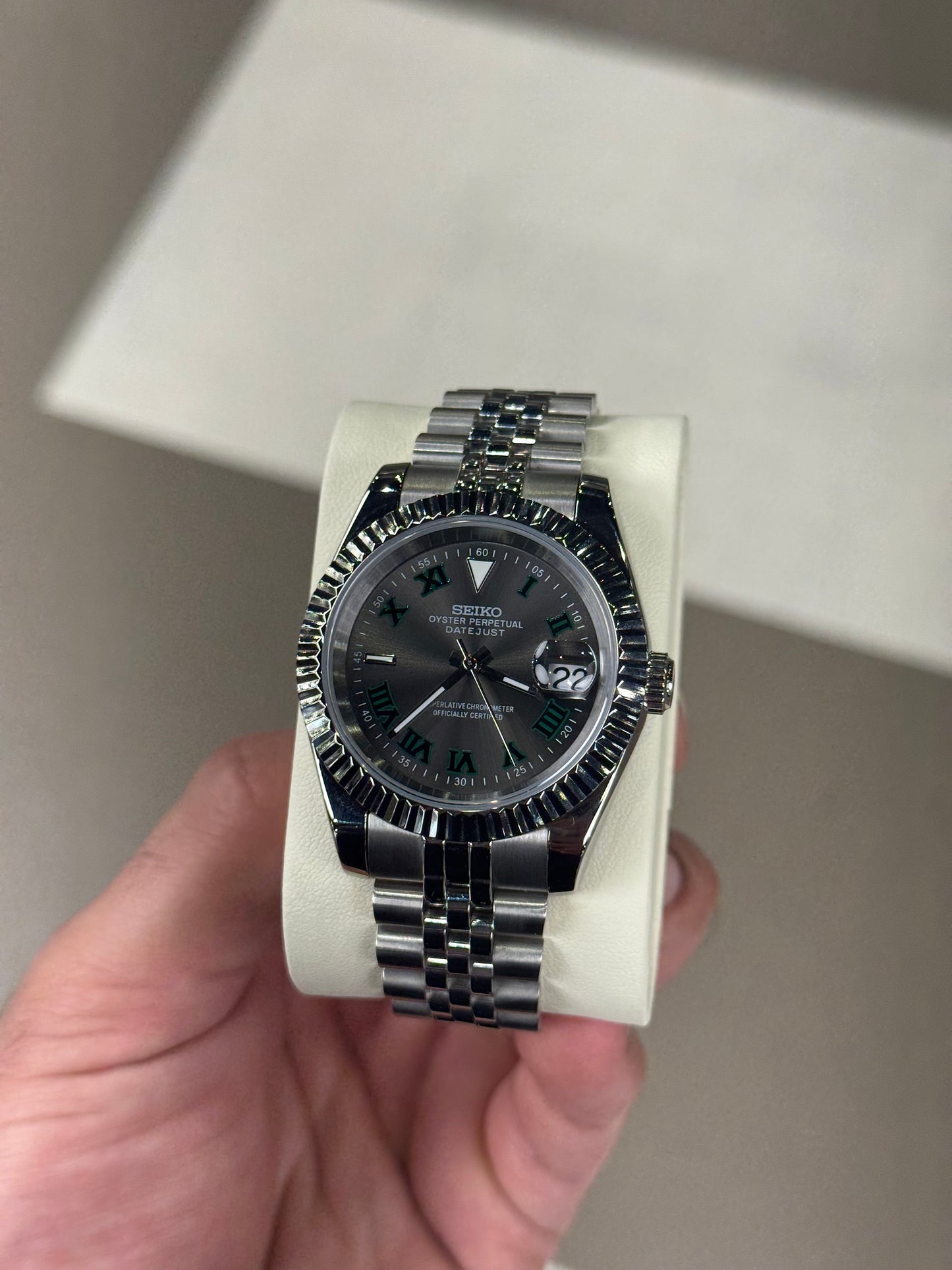 Green Roman Numeral Dial