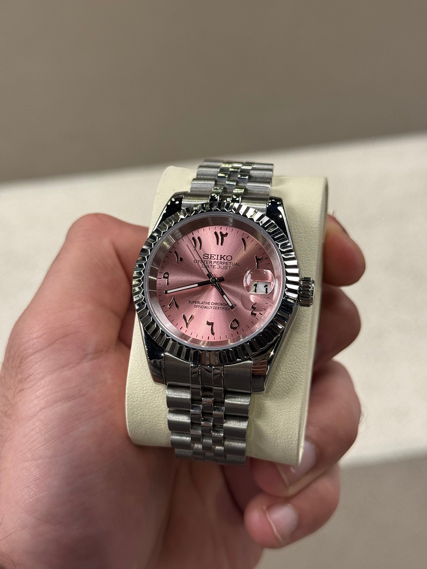 Baby Pink Arabic Dial