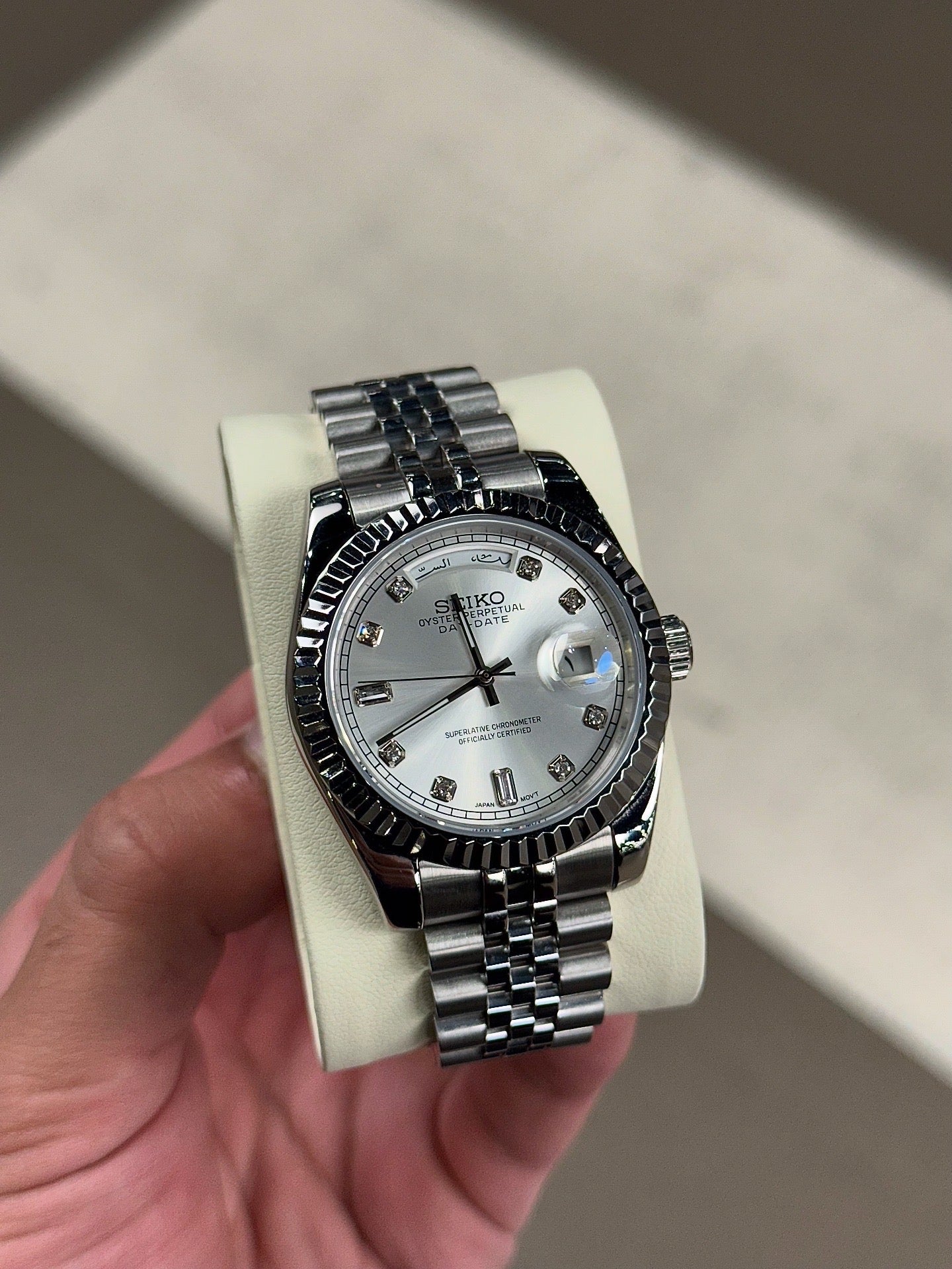 Pearl White Diamond Dial