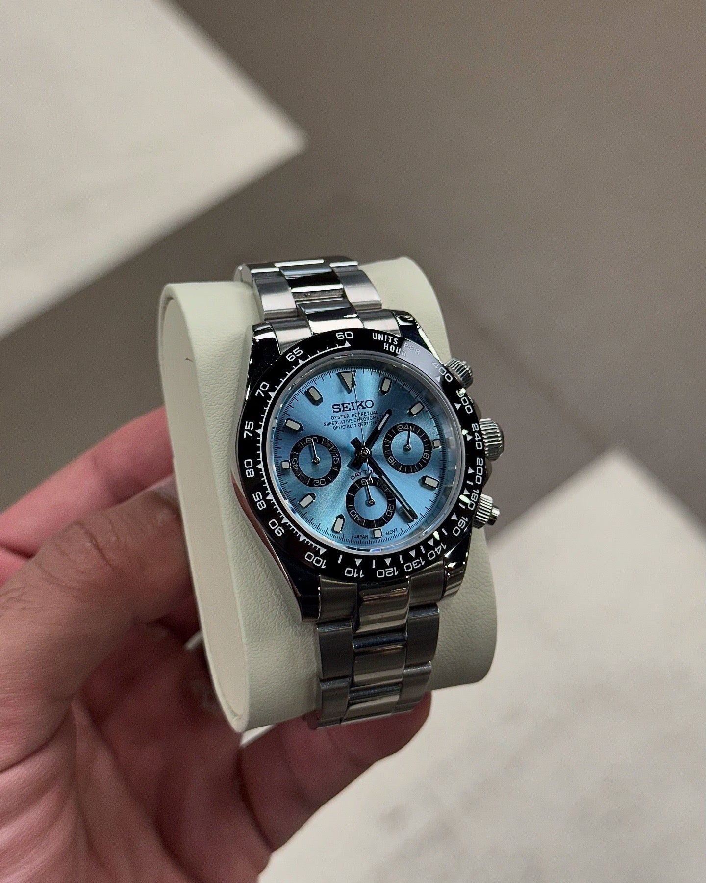 Ice Blue Racer Dial