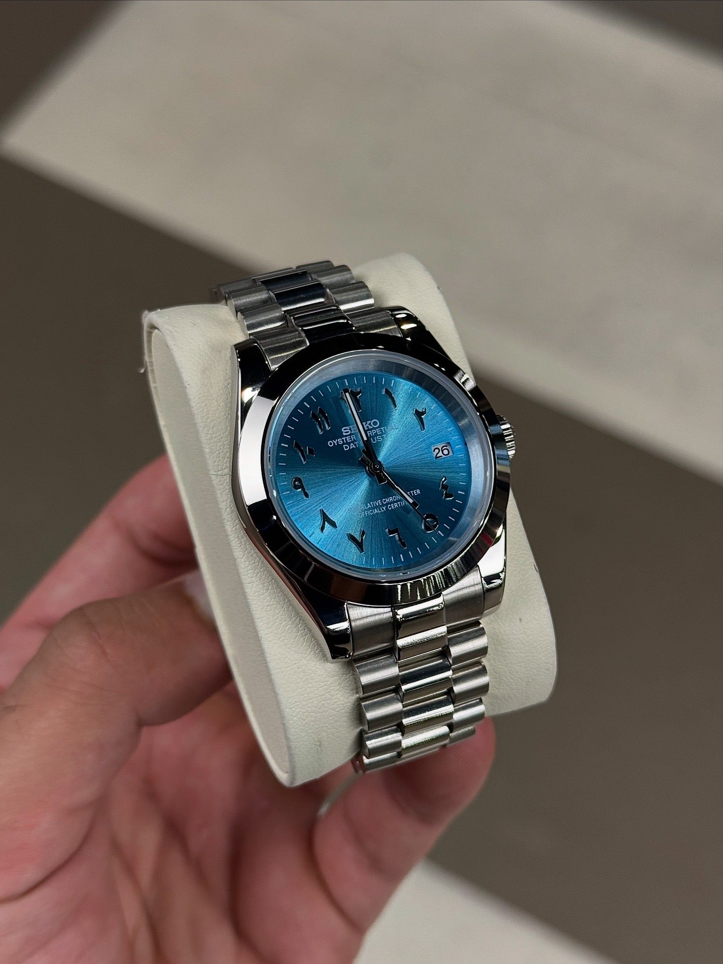 Sky blue Arabic Dial