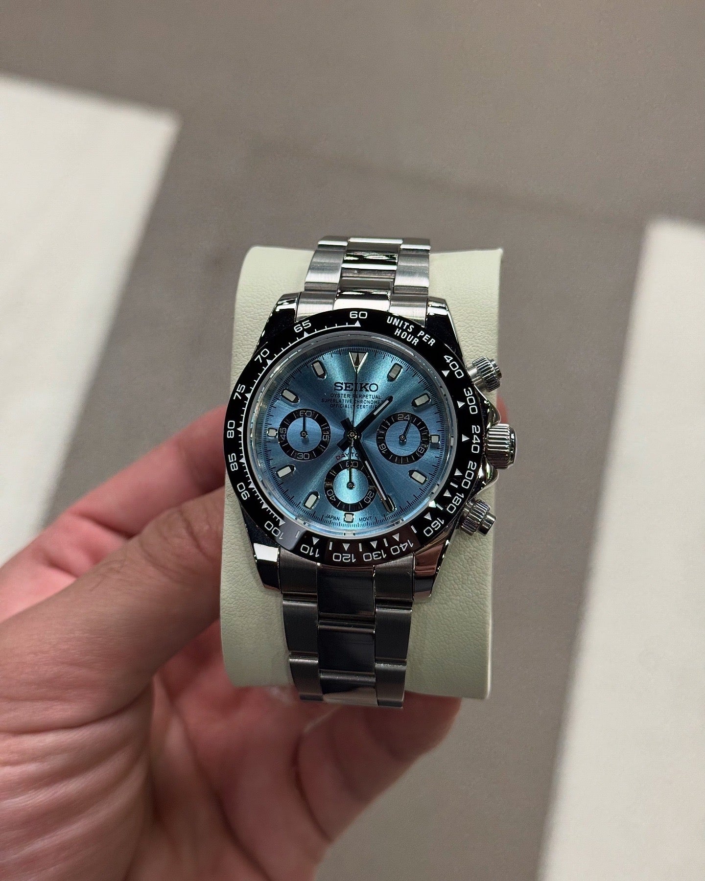 Ice Blue Racer Dial