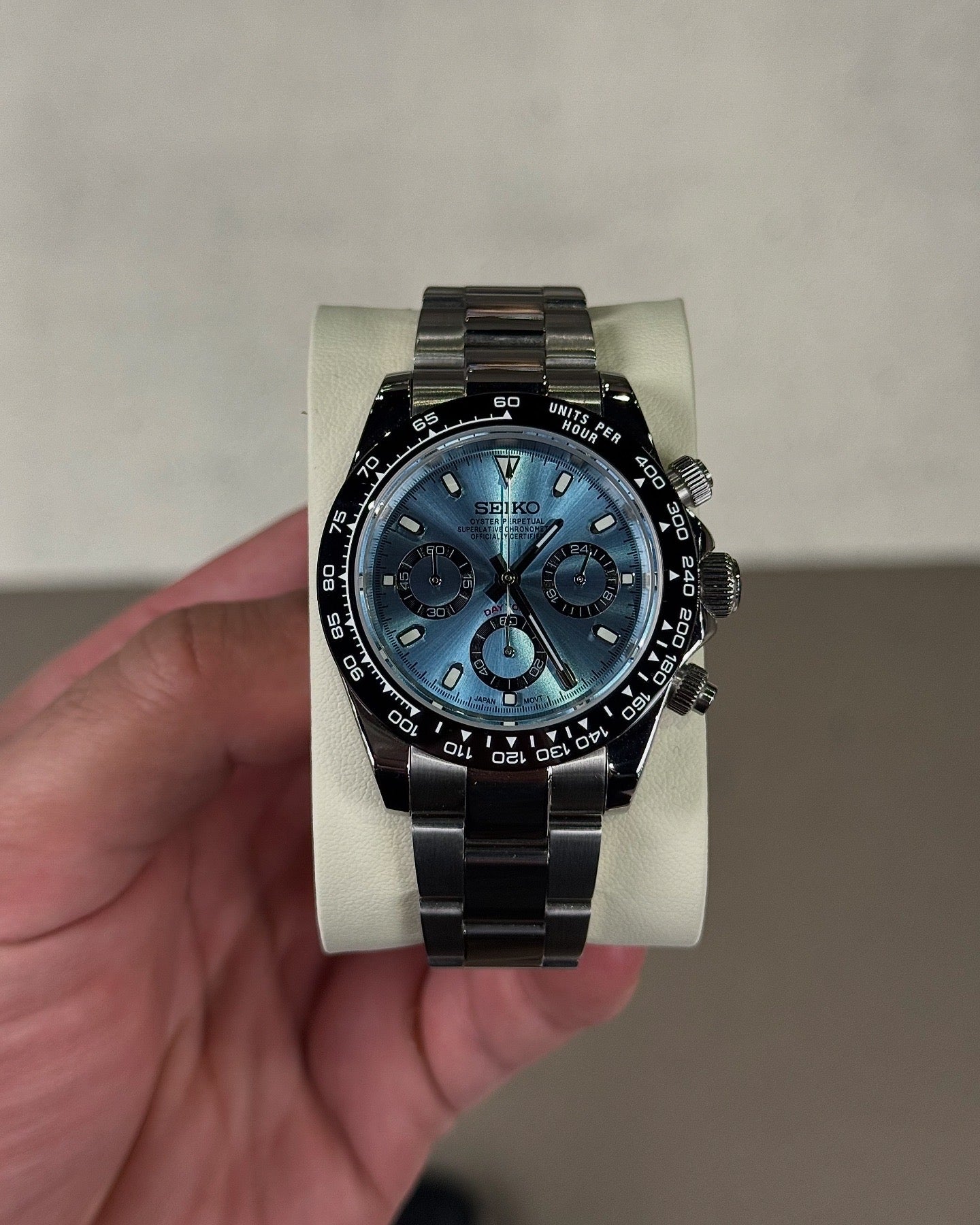 Ice Blue Racer Dial